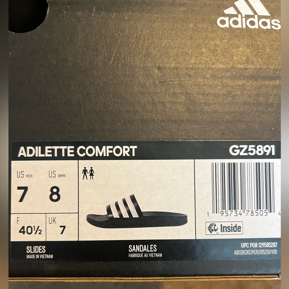 Brand New Adidas Slides Men’s 7 / Women’s 8 - Picture 2 of 5
